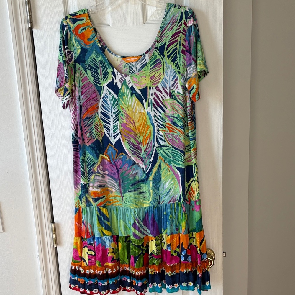 Jams World Orange-Label Tropical Leaf Dress